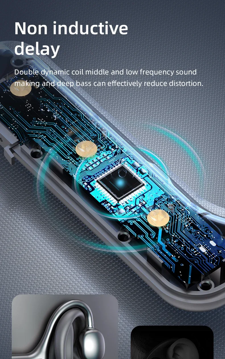 Ks15 Bluetooth Earphone Neck Mounted Wireless Headset With High Power Sound Conduction And Long Battery Life