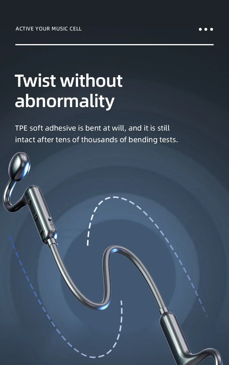Ks15 Bluetooth Earphone Neck Mounted Wireless Headset With High Power Sound Conduction And Long Battery Life