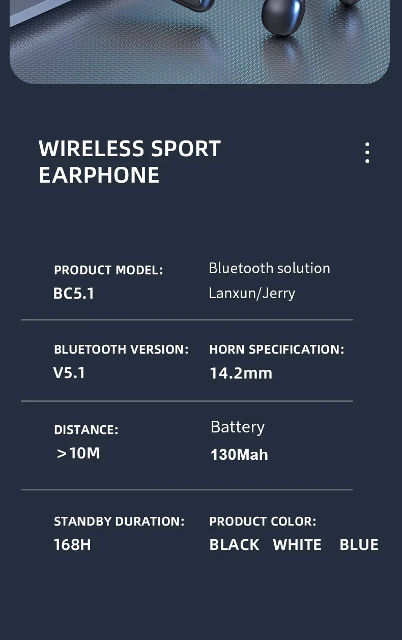 Ks15 Bluetooth Earphone Neck Mounted Wireless Headset With High Power Sound Conduction And Long Battery Life