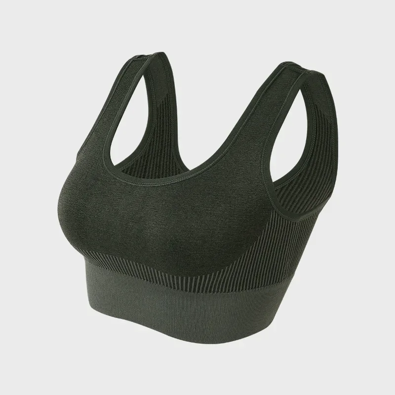 Women's Tops Knitted Sports Bras Gym Running Fitness Yoga Bra Sportswear Padded Push Up Sports Tops