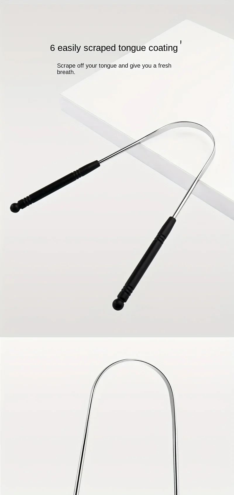 1PCS Stainless Steel Tongue Scraper Oral Tongue Cleaner Brush Tongue Toothbrush Oral Hygiene High Quality Tounge Scraper