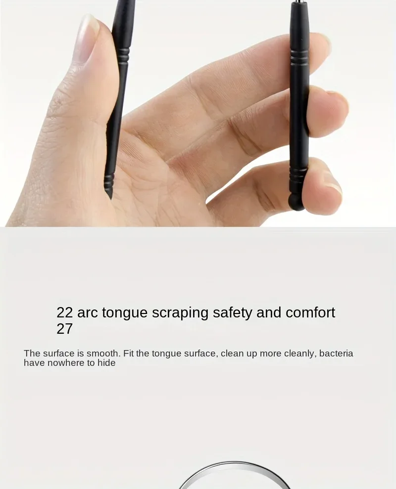 1PCS Stainless Steel Tongue Scraper Oral Tongue Cleaner Brush Tongue Toothbrush Oral Hygiene High Quality Tounge Scraper