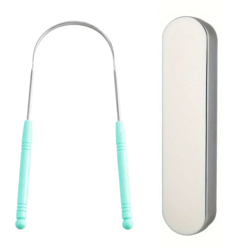 1PCS Stainless Steel Tongue Scraper Oral Tongue Cleaner Brush Tongue Toothbrush Oral Hygiene High Quality Tounge Scraper