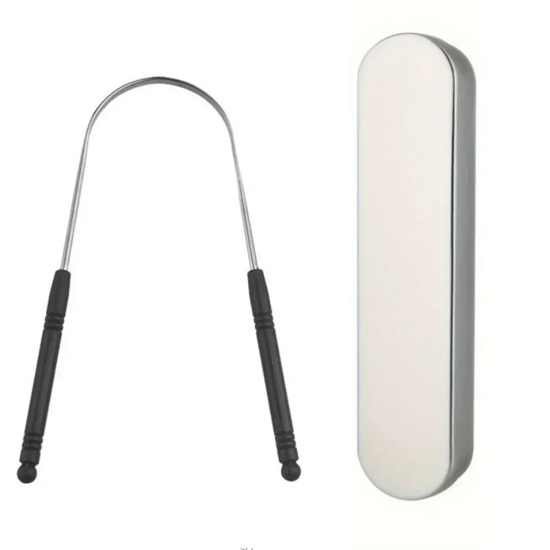 1PCS Stainless Steel Tongue Scraper Oral Tongue Cleaner Brush Tongue Toothbrush Oral Hygiene High Quality Tounge Scraper