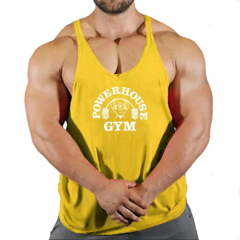 Gym Top Men Bodybuilding Shirt Fitness Men's Vest Singlet Sleeveless Sweatshirt Man Clothes Clothing Stringer Vests Singlets