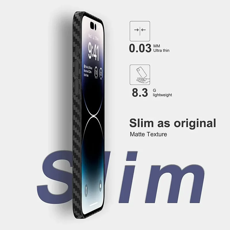 0.3mm PP Ultra Thin Cover For iPhone 16 15 14 Plus 13 12 Mini 11 Pro Max XR XS Max 7 8 Plus SE 2 3 Carbon Fiber Texture Case