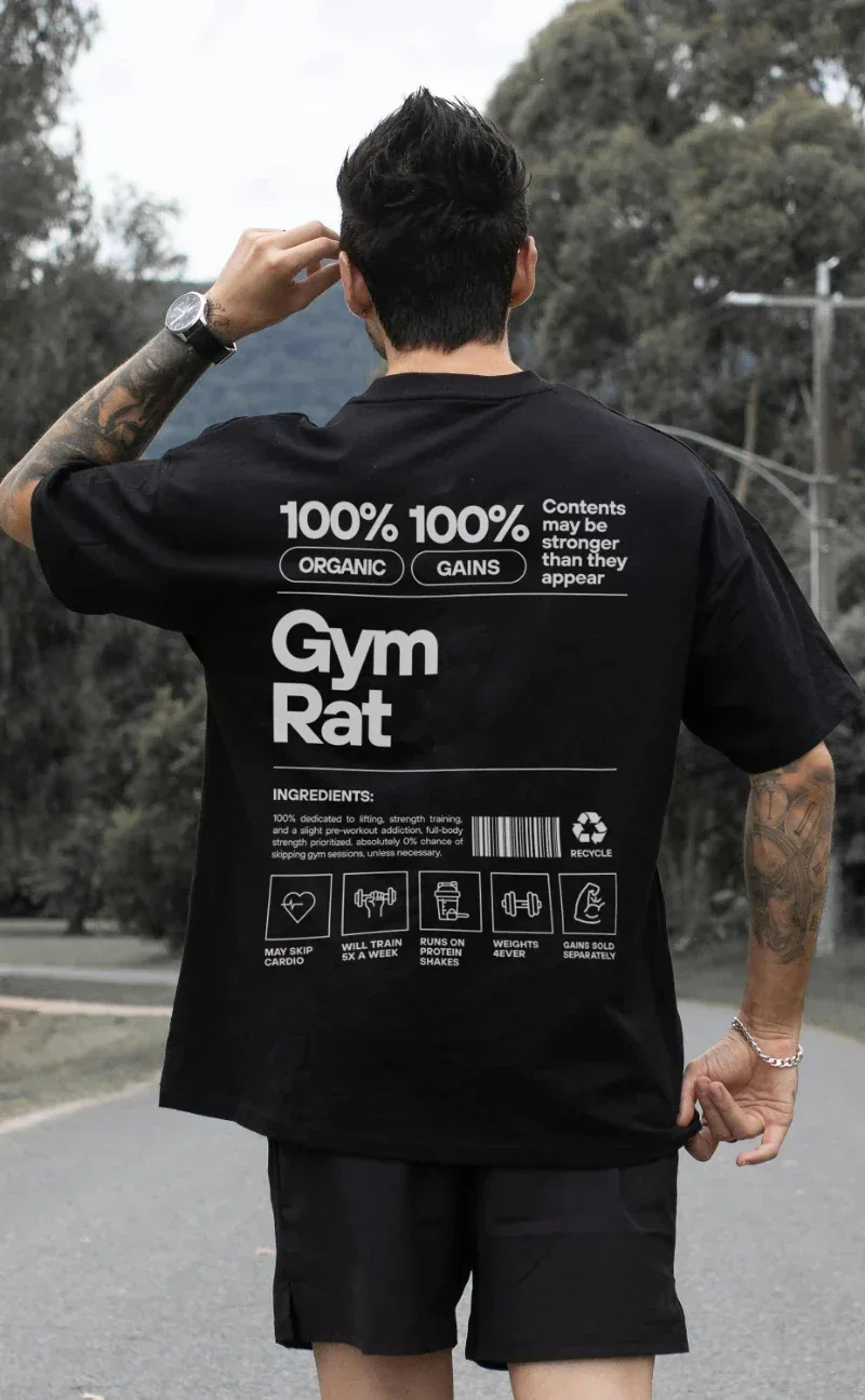 Gym 2025 T-shirt, Men's and Women's Gym Training T-shirt, Dumbbell T-shirt, Cool Gym T-shirt, Cotton Comfortable Fashion Top