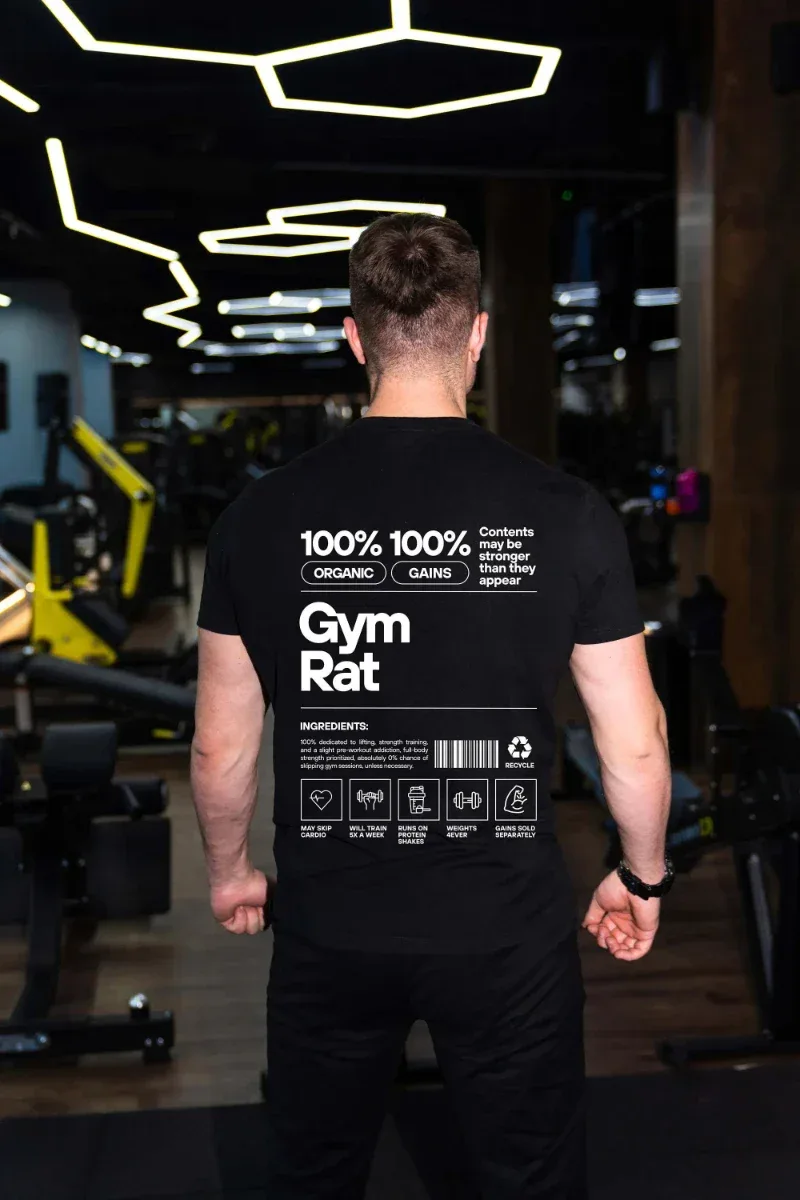 Gym 2025 T-shirt, Men's and Women's Gym Training T-shirt, Dumbbell T-shirt, Cool Gym T-shirt, Cotton Comfortable Fashion Top