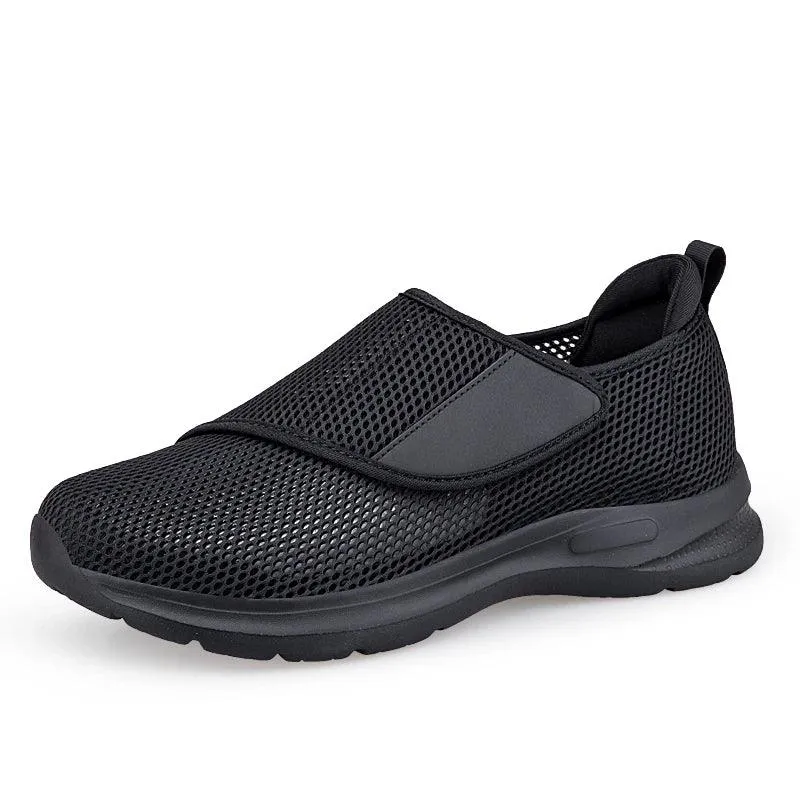 Man Women Orthopedics Wide Feet Swollen Walk Casual Shoes Unisex Thumb Adjusting Soft Comfortable Diabetic Shoes Black 36-46