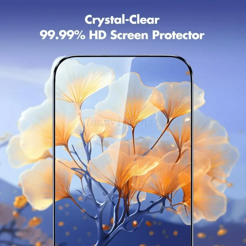 2Pcs Ultra HD Tempered Glass For iPhone 17 16 15 14 13 Pro Max Air 16e 12 11 Pro 15 14 Plus XS XR One Click Easy Install Glass