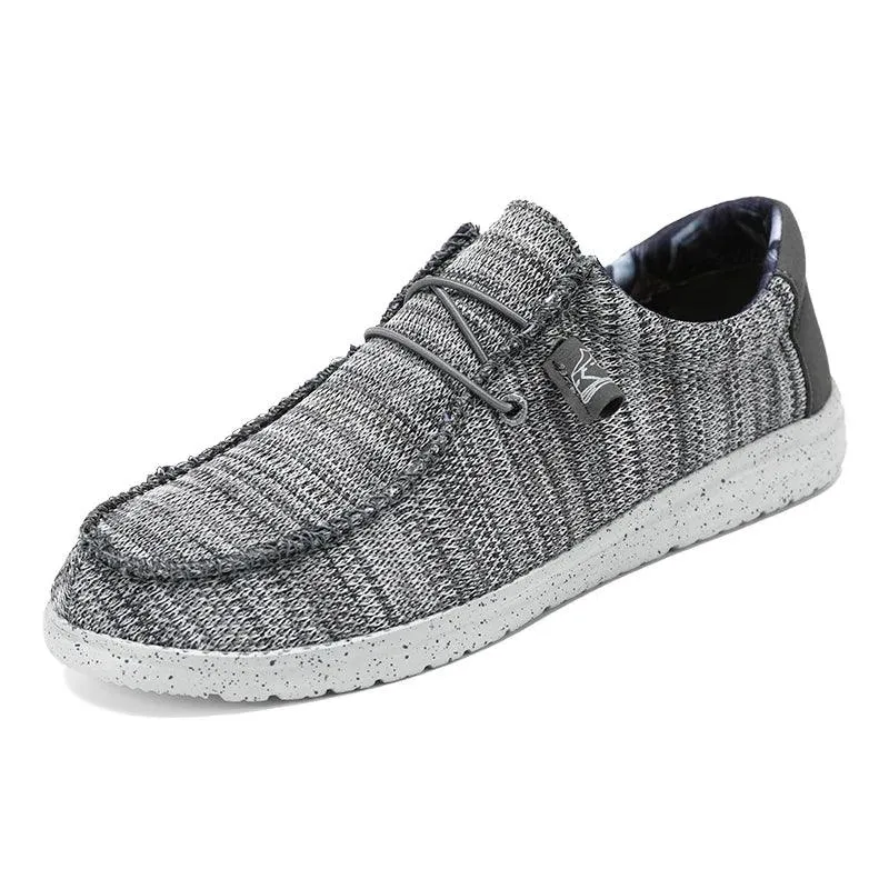 Men 2025 New Leisure Sneakers Spring Summer Breathable Lightweight Outdoor Canvas Shoes Large Size Men's Shoes Walking Loafers