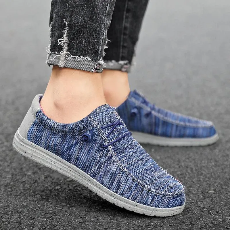 Men 2025 New Leisure Sneakers Spring Summer Breathable Lightweight Outdoor Canvas Shoes Large Size Men's Shoes Walking Loafers