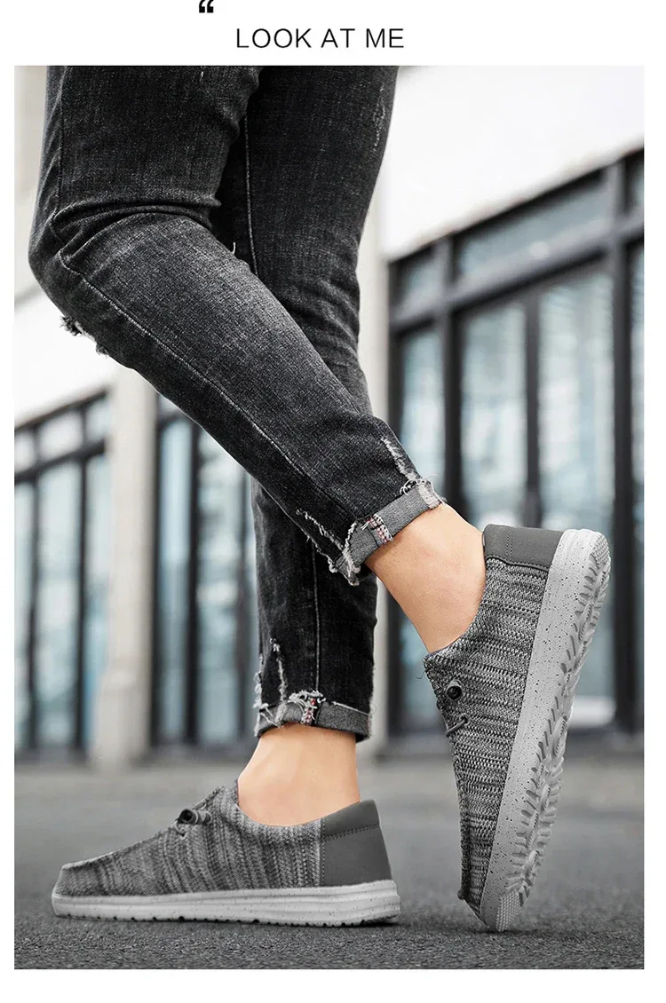 Men 2025 New Leisure Sneakers Spring Summer Breathable Lightweight Outdoor Canvas Shoes Large Size Men's Shoes Walking Loafers
