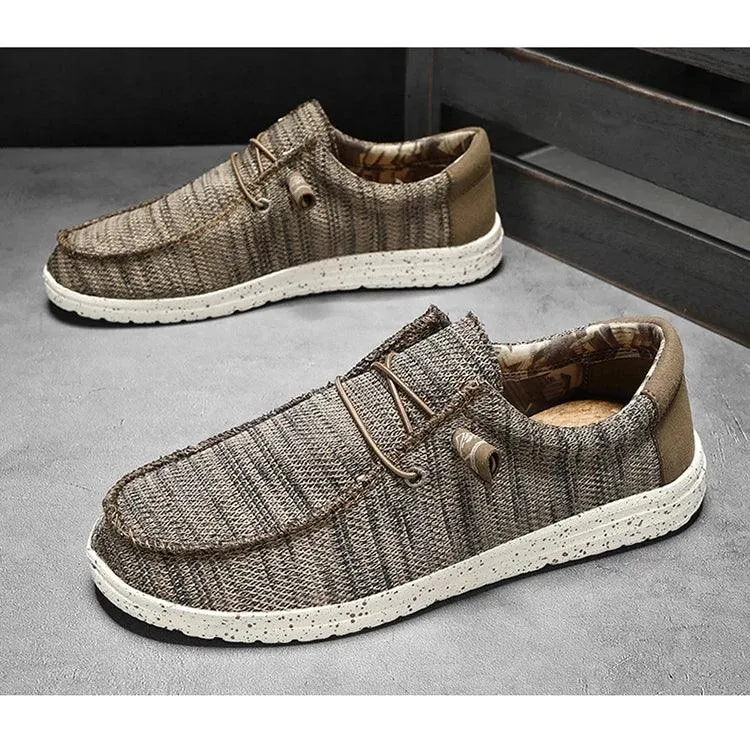 Men 2025 New Leisure Sneakers Spring Summer Breathable Lightweight Outdoor Canvas Shoes Large Size Men's Shoes Walking Loafers