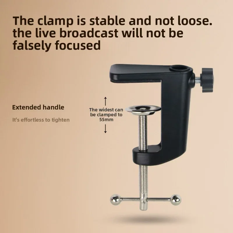 Phone Stand for Live Streaming, Desktop Boom Arm, Adjustable Height, Suitable for Selfie Shooting, Fill Light, Video Recording