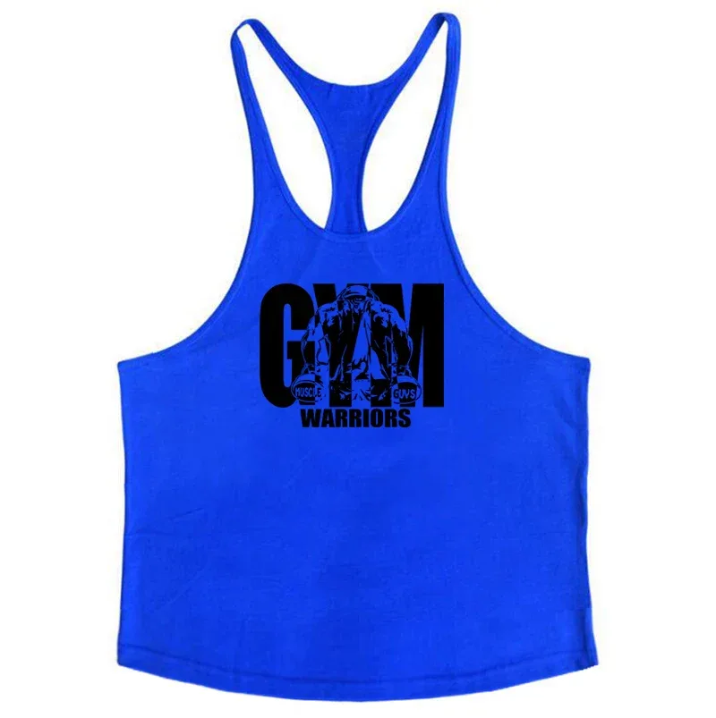 Gym Bodybuilding Tank Tops Fashion Y-back Suspenders Vests Cotton Breathable Sleeveless Singlets Mens Fitness Muscle Sport Shirt