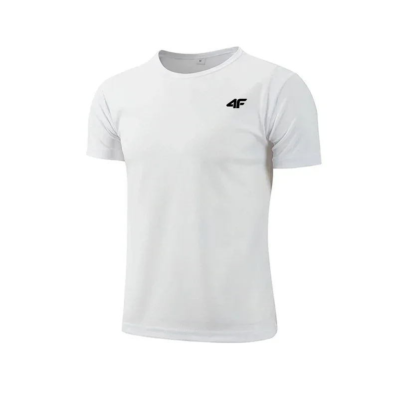 Men's Summer Exercise Trainning T-shirt High Quality Breathable Quick Dry Short Sleeved Top Marathon Gym Fitness Basketball Tees