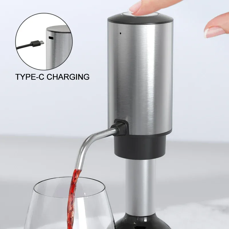 Rechargeable Electric Red Wine Openers Automatic Corkscrew Wine Openers Set Foil Cutter Wine Stopper Wine Pourer Christmas Gifts