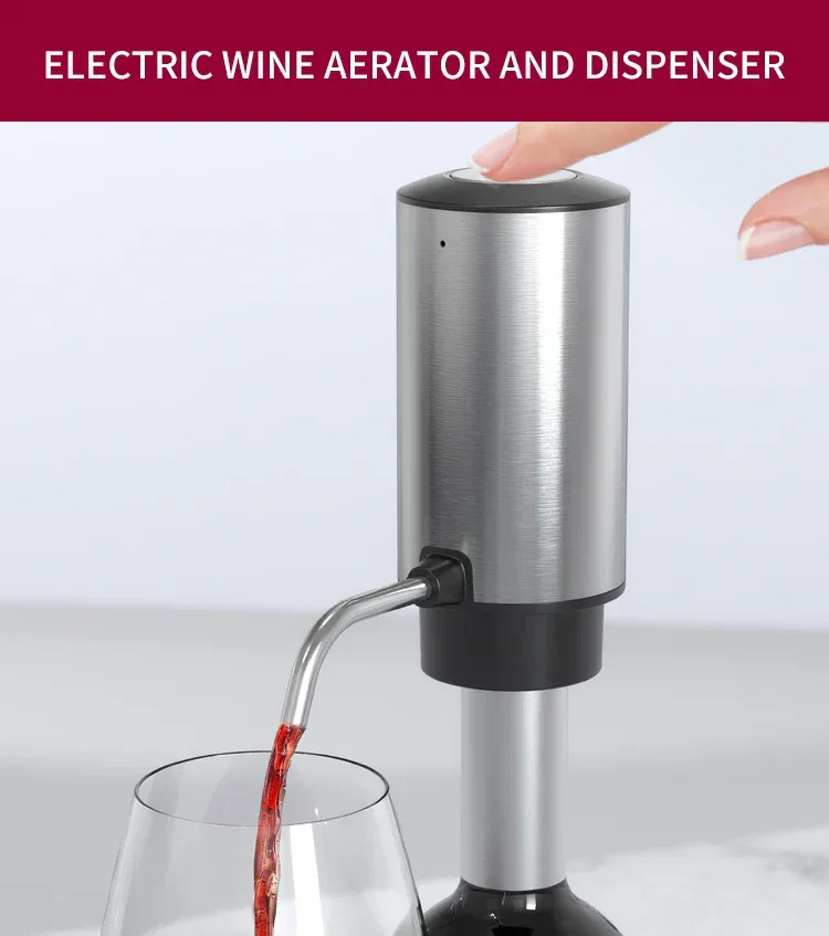Rechargeable Electric Red Wine Openers Automatic Corkscrew Wine Openers Set Foil Cutter Wine Stopper Wine Pourer Christmas Gifts