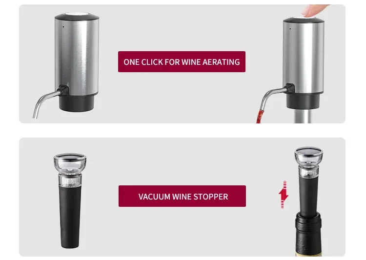 Rechargeable Electric Red Wine Openers Automatic Corkscrew Wine Openers Set Foil Cutter Wine Stopper Wine Pourer Christmas Gifts