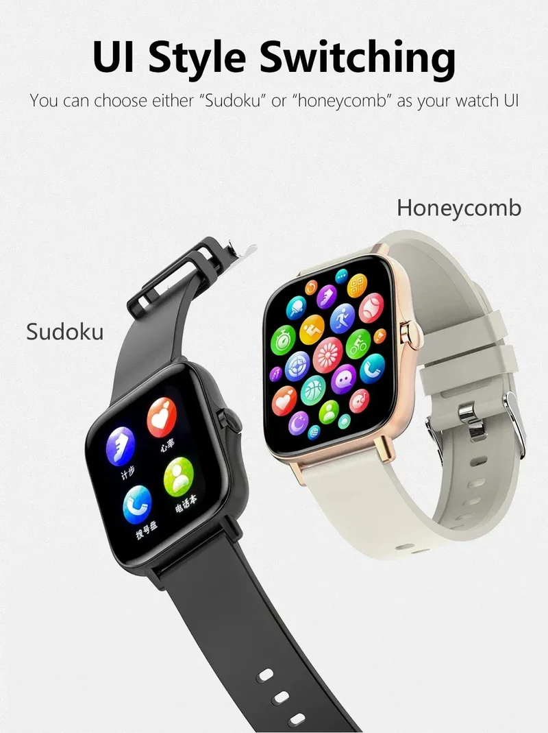 2025New Upgrad Smart Watch For Men Women 1.83Inch Full Touch Display BT Call Sports Monitoring SmartWatch For Android&IOS Phone