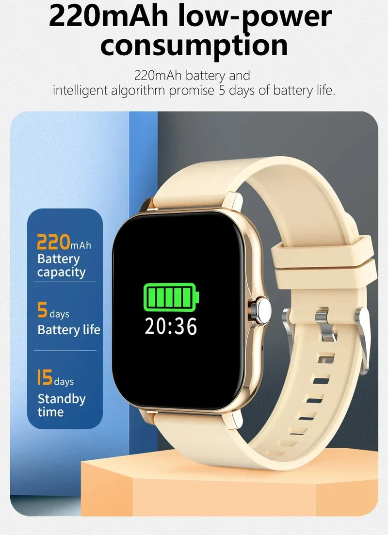 2025New Upgrad Smart Watch For Men Women 1.83Inch Full Touch Display BT Call Sports Monitoring SmartWatch For Android&IOS Phone