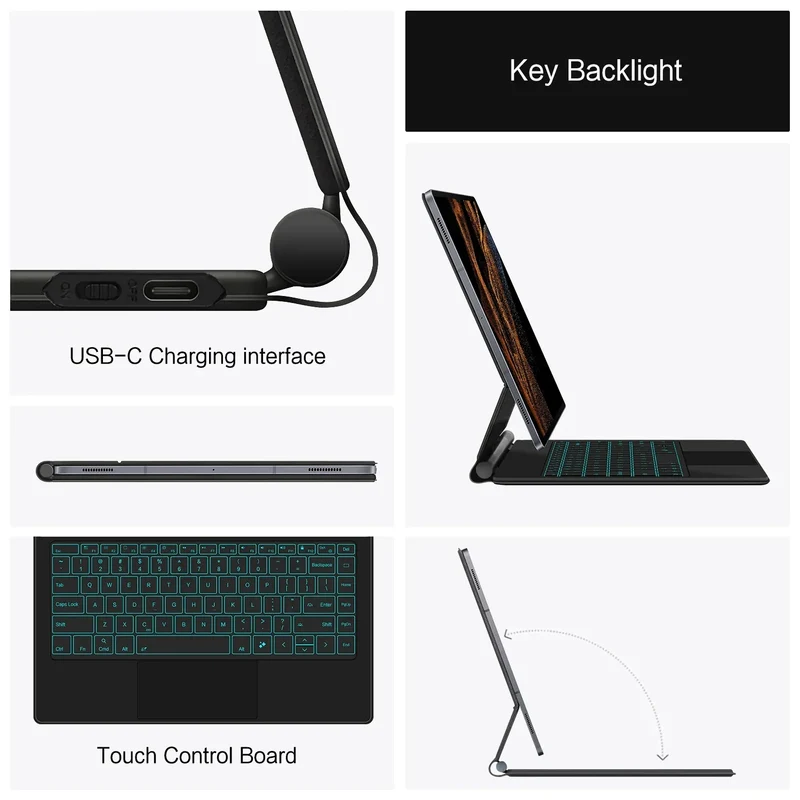 Magic Keyboard For Samsung Galaxy Tab S8 Ultra S10 S9 14.6 Inch S8U Tablet Magnetic Book Cover Case X900 X906 Backlight Touchpad