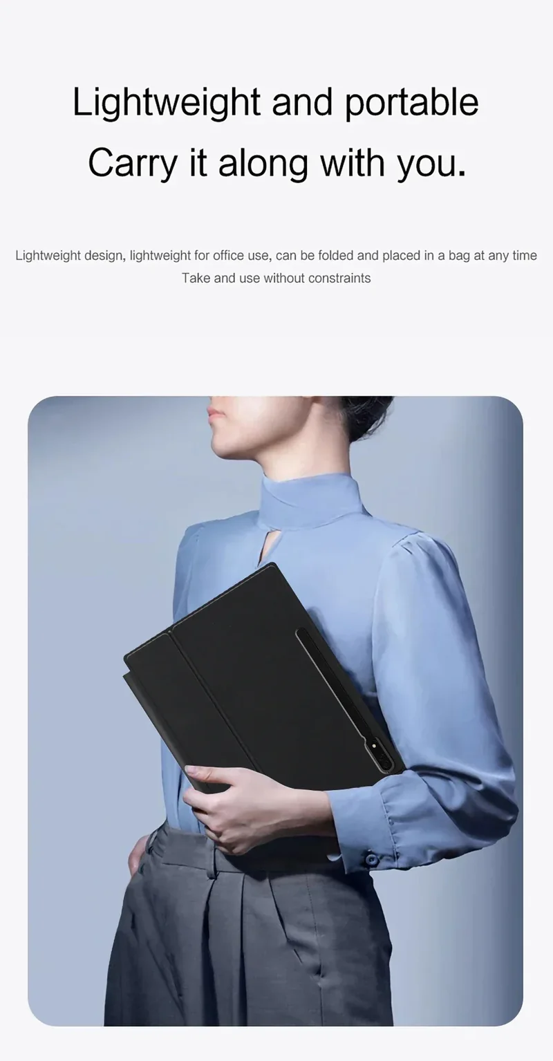 Magic Keyboard For Samsung Galaxy Tab S8 Ultra S10 S9 14.6 Inch S8U Tablet Magnetic Book Cover Case X900 X906 Backlight Touchpad