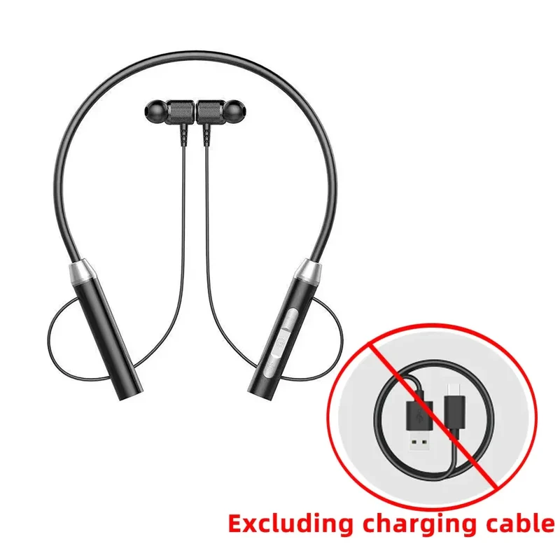 Wireless Bluetooth Earphones Neckband Headphones Gaming Stereo Sports Headset Halter Waterproof Magnetic Earbud with LED Display