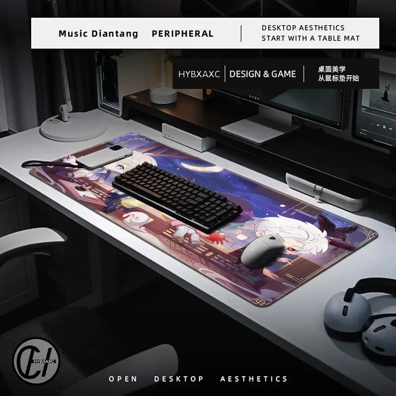 Xavier Love And Deepspace Game Mousepad Large Gaming Mouse Pad LockEdge Thickened Computer Keyboard Table Desk Mat