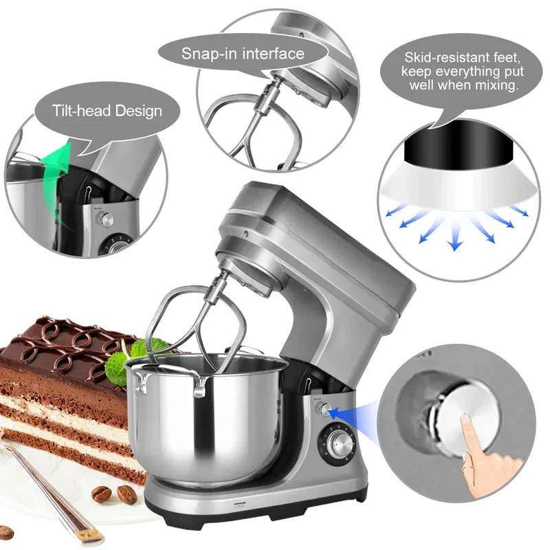 Kitchen 11 Liters Big Capacity Food Mixer 2000w Electric Food Stand Dough Mixer with Stainless Steel Bowl
