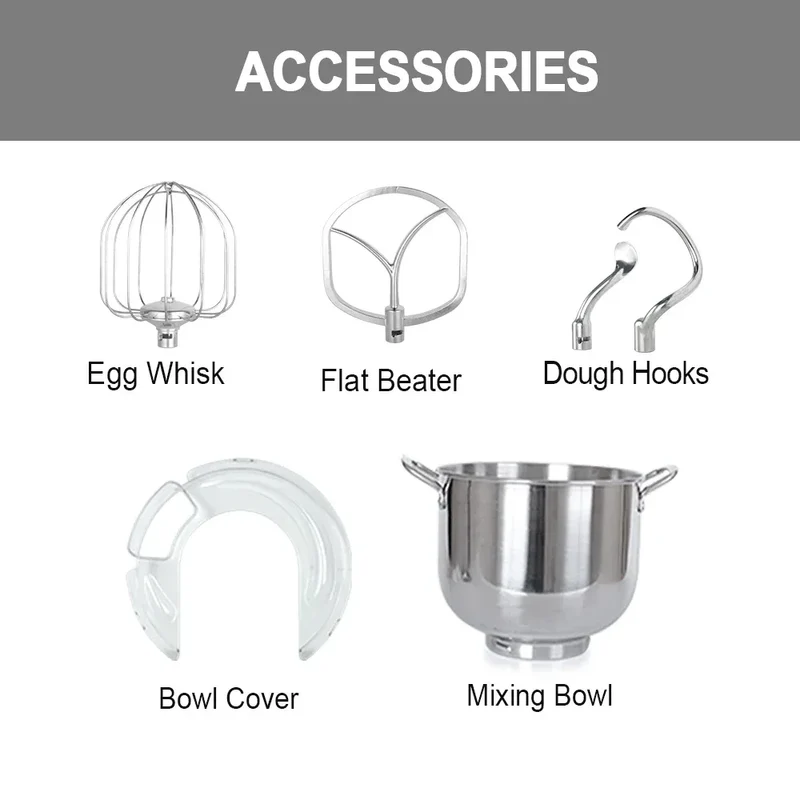 Kitchen 11 Liters Big Capacity Food Mixer 2000w Electric Food Stand Dough Mixer with Stainless Steel Bowl