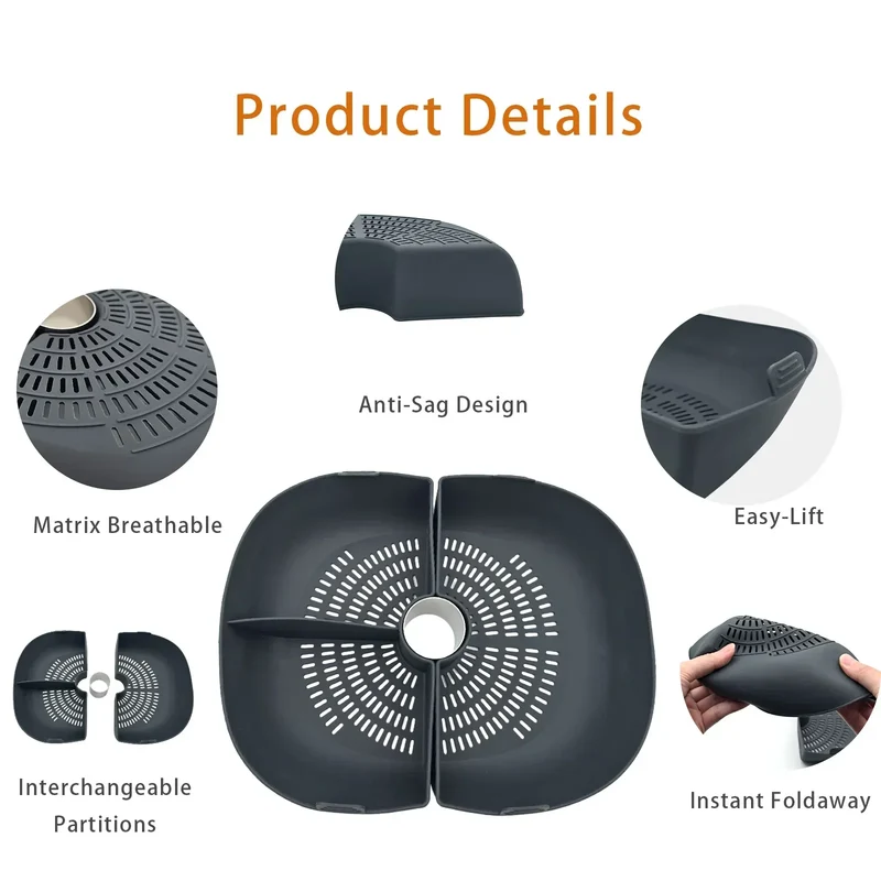 Silicone Grid Steaming Tray for Thermomix TM7, Silicone Divider Basket & Steam Pipe, Multilevel Cooking Accessories