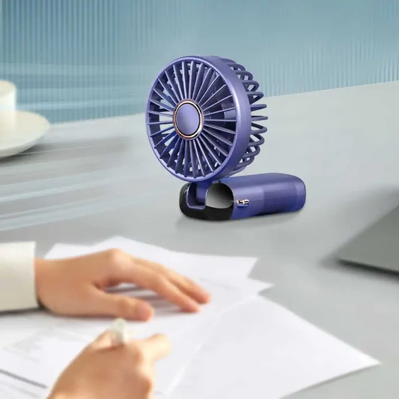 Handheld Mini Fan Foldable Portable USB Charging Neck Fan 1200mAh 5 Speed Settings Suitable for Home and Outdoor Use