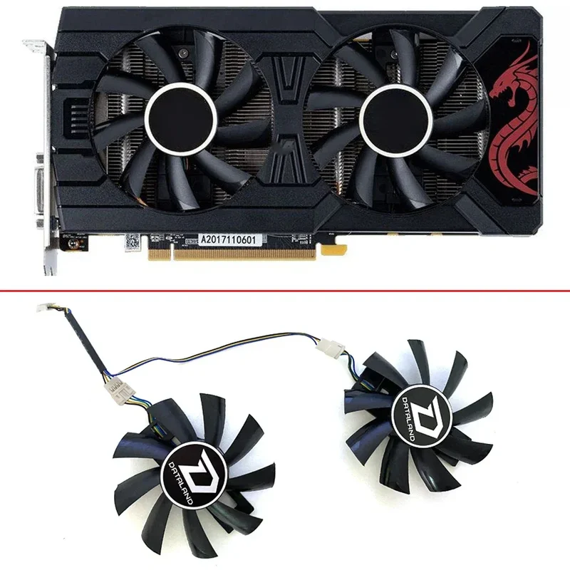 87MM Cooler Fan GA92B2U GA92S2U RX 570 GPU FAN For Dataland PowerColor Radeon RX 570 Dual RX580 Cooling Replacement Fan