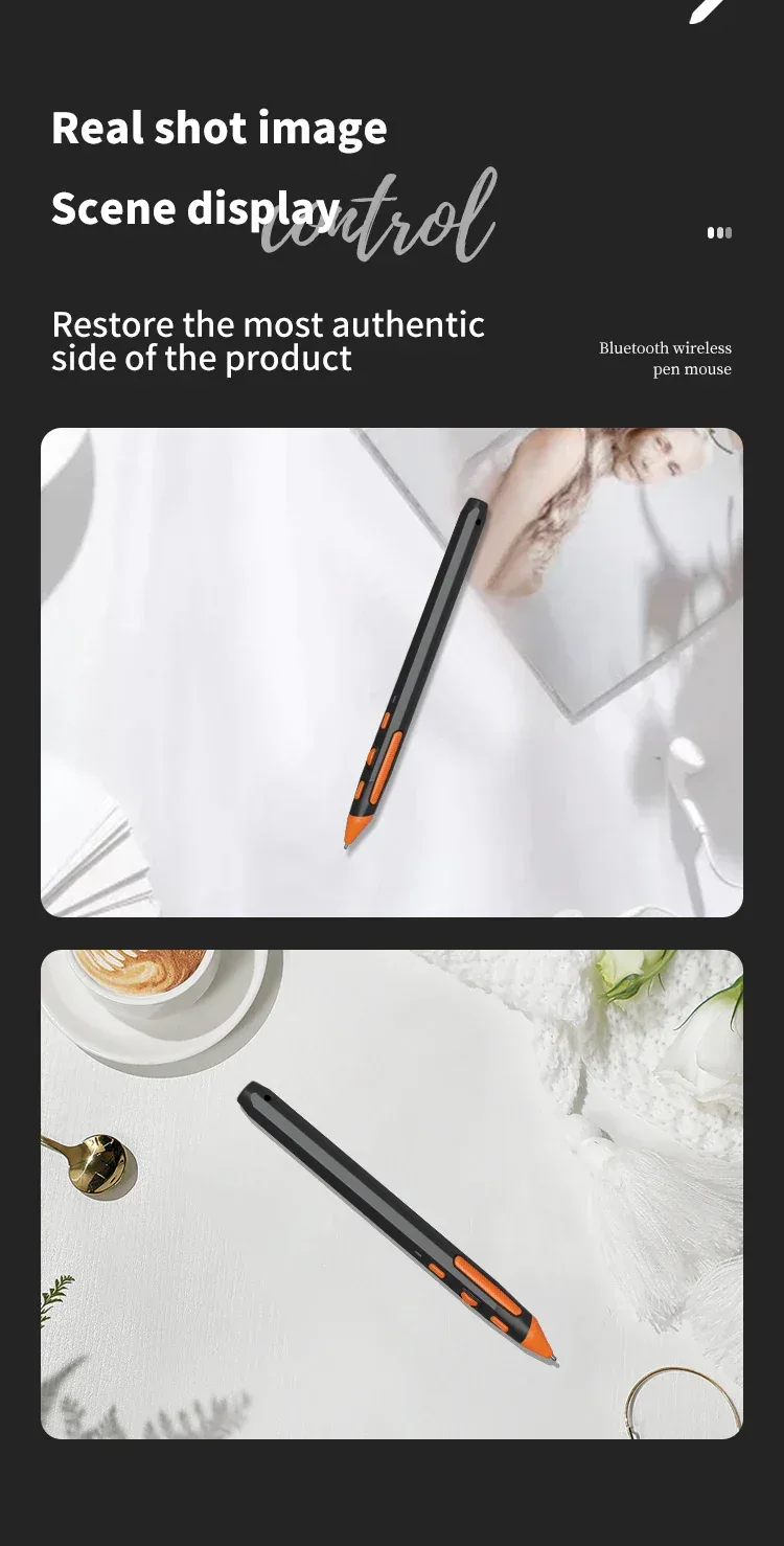 UTHAI 2-in-1 Wireless Writing Pen Mouse Type-C Bluetooth Dual Mode 2.4G+Bluetooth PPT Flip for Desktop Laptops Charging