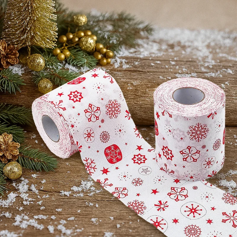 Merry Christmas Toilet Roll Paper Home Santa Claus Bath Toilet Roll Paper Christmas Supplies Xmas Tissue Roll Home New Year