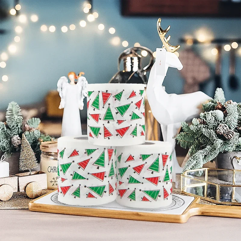 Merry Christmas Toilet Roll Paper Home Santa Claus Bath Toilet Roll Paper Christmas Supplies Xmas Tissue Roll Home New Year