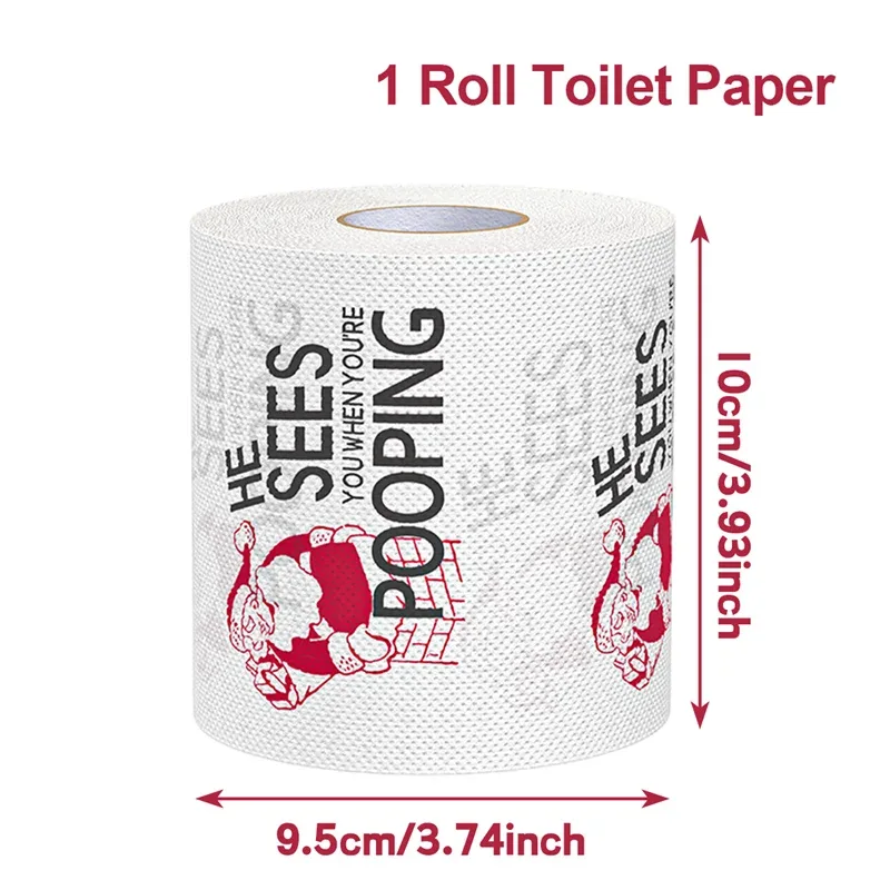 Merry Christmas Toilet Roll Paper Home Santa Claus Bath Toilet Roll Paper Christmas Supplies Xmas Tissue Roll Home New Year