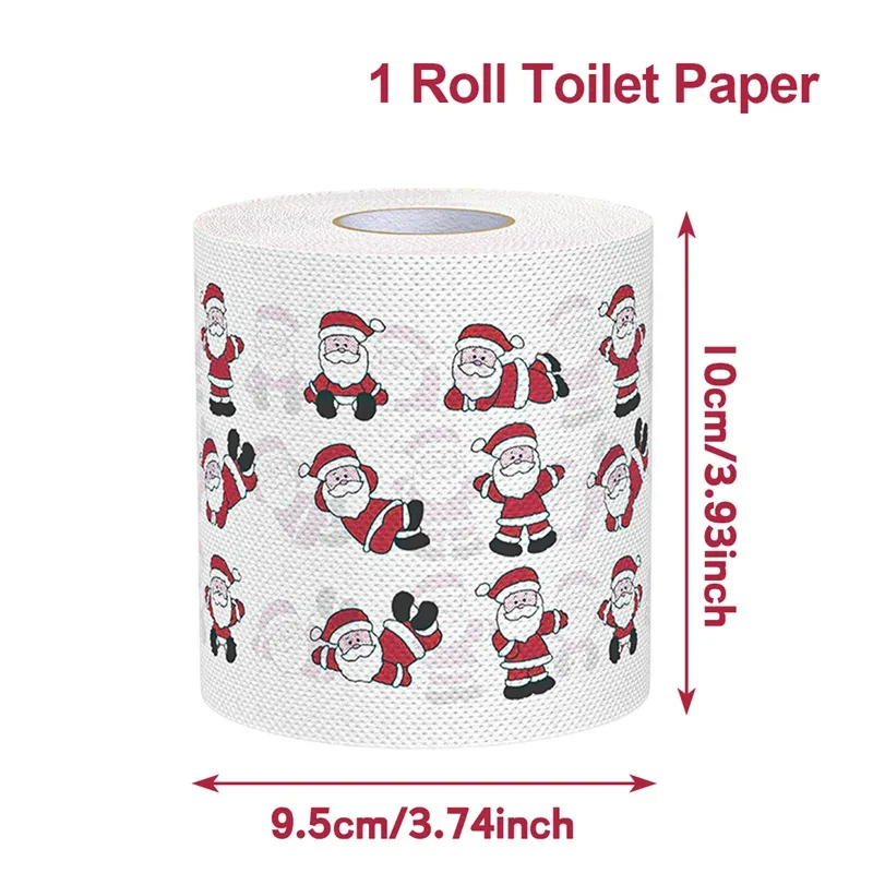 Merry Christmas Toilet Roll Paper Home Santa Claus Bath Toilet Roll Paper Christmas Supplies Xmas Tissue Roll Home New Year