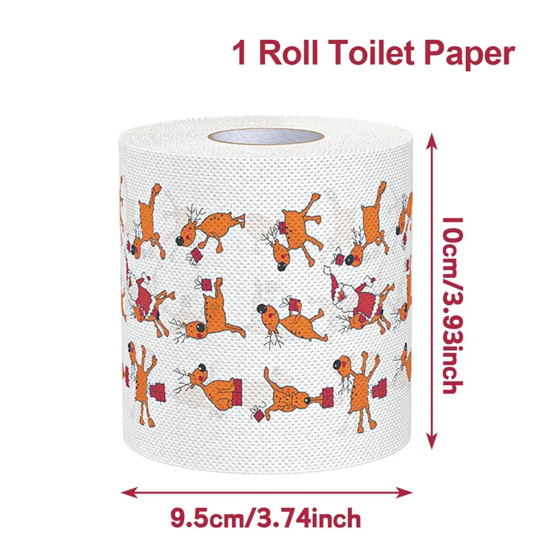 Merry Christmas Toilet Roll Paper Home Santa Claus Bath Toilet Roll Paper Christmas Supplies Xmas Tissue Roll Home New Year