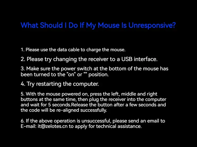 Zelotes F-35 Wireless Gaming Mouse Vertical Rechargeable 6 Key Mice 2.4G 3 Level DPI Adjustable Office/Gaming Computer Mouse
