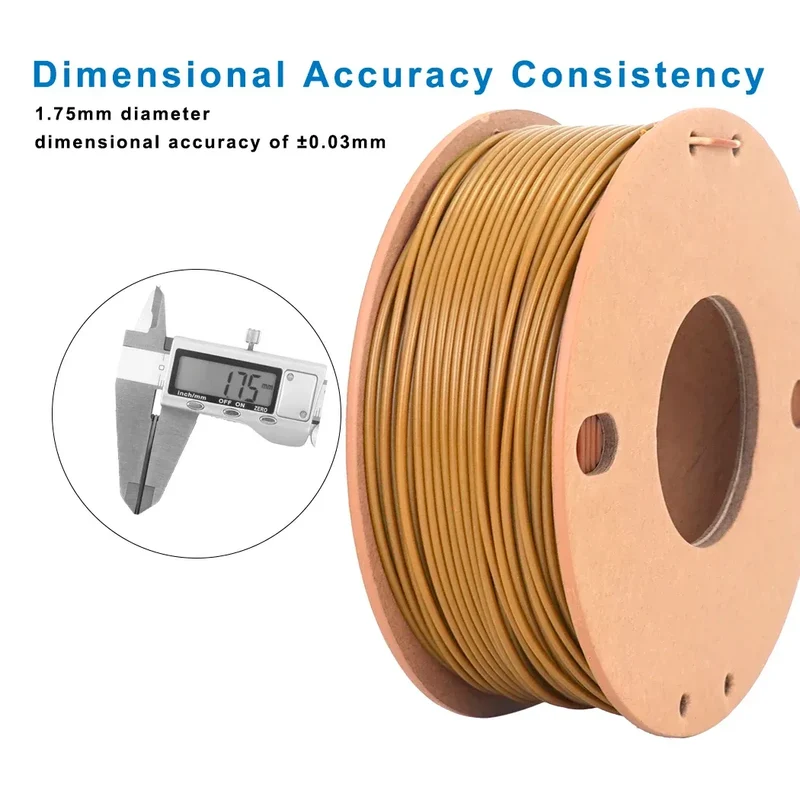 Likesilk Imitation Wood Color PLA F 3D Printing Filament 1.75mm Dimensional Accuracy +/- 0.02 mm, PLA F 0.25KG （Teak Color