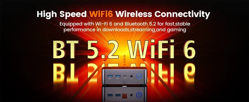 PELADN WO7 Mini PC AMD Ryzen 7 7735U (8C/16T, up to 4.75Ghz) 32GB DDR5+1TB SSD WiFi6 BT5.2 Quadruple-Display Mini Computer