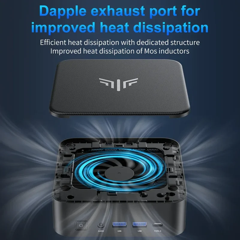 ACEMAGIC Mini PC with AMD Ryzen 5 7430U 16GB DDR4 512GB M.2 SSD Mini Gaming PC with USB Type-C Supports Triple 4K Display