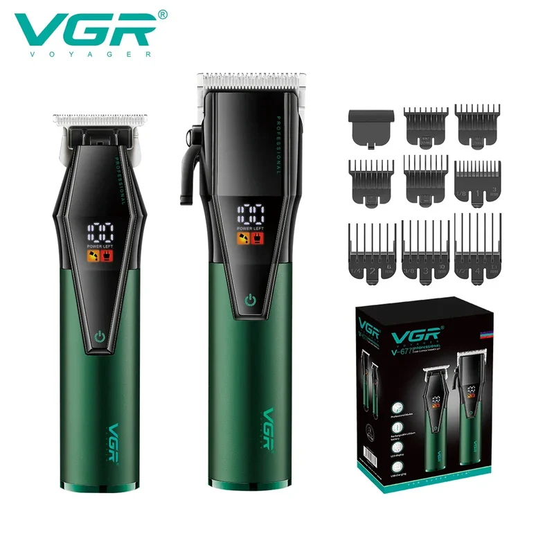 VGR Hair Trimmer Professional Barber Haircut Machine Adjustable Hair Clipper Cordless Hair Cutting Machine Trimmer for Men V-677