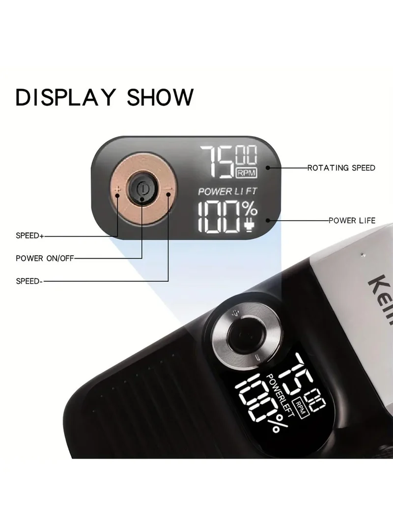 Kemei Original Multi-functional 2 In 1 Electric Shaver Rechargeable LCD Digital Display Reciprocating Razor For Men KM-2026 2027
