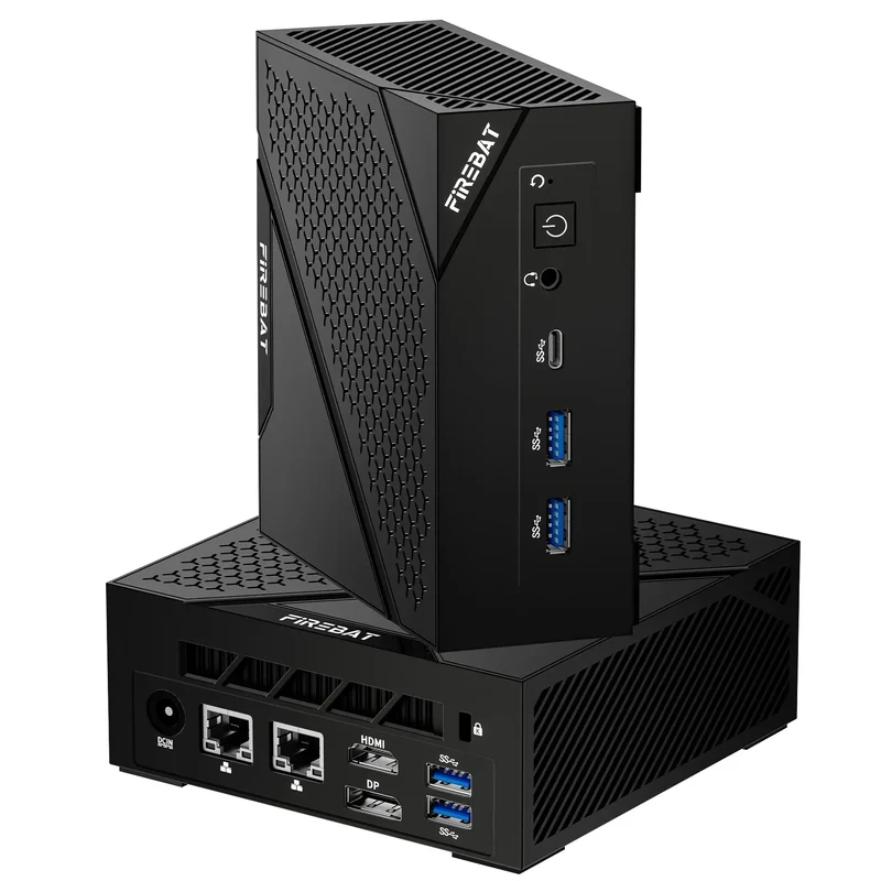 FIREBAT MINI PC AM02 AMD Ryzen 5 6600H 16GB DDR5 RAM 512GB SSD WIFI6 BT5.2 Windows11 Portable Desktop Computer Network port HDMI