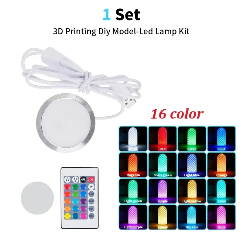 16 Color RGB Light Kit For Bambu Lab Led Lamp Kit Adjustable Color Led Light Parts Hardware DIY Model Light with Remote Control