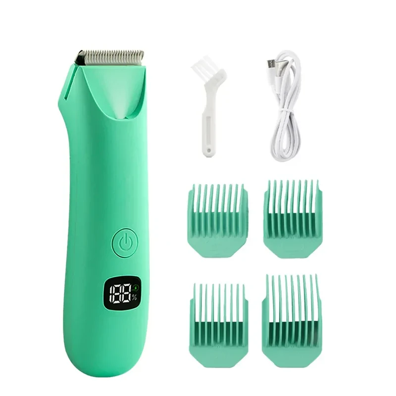 Body Hair & Pubic Hair Trimmer for Men & Women, Painless Electric Body & Bikini Shaver | Waterproof, Type-C Rechargeable Razor